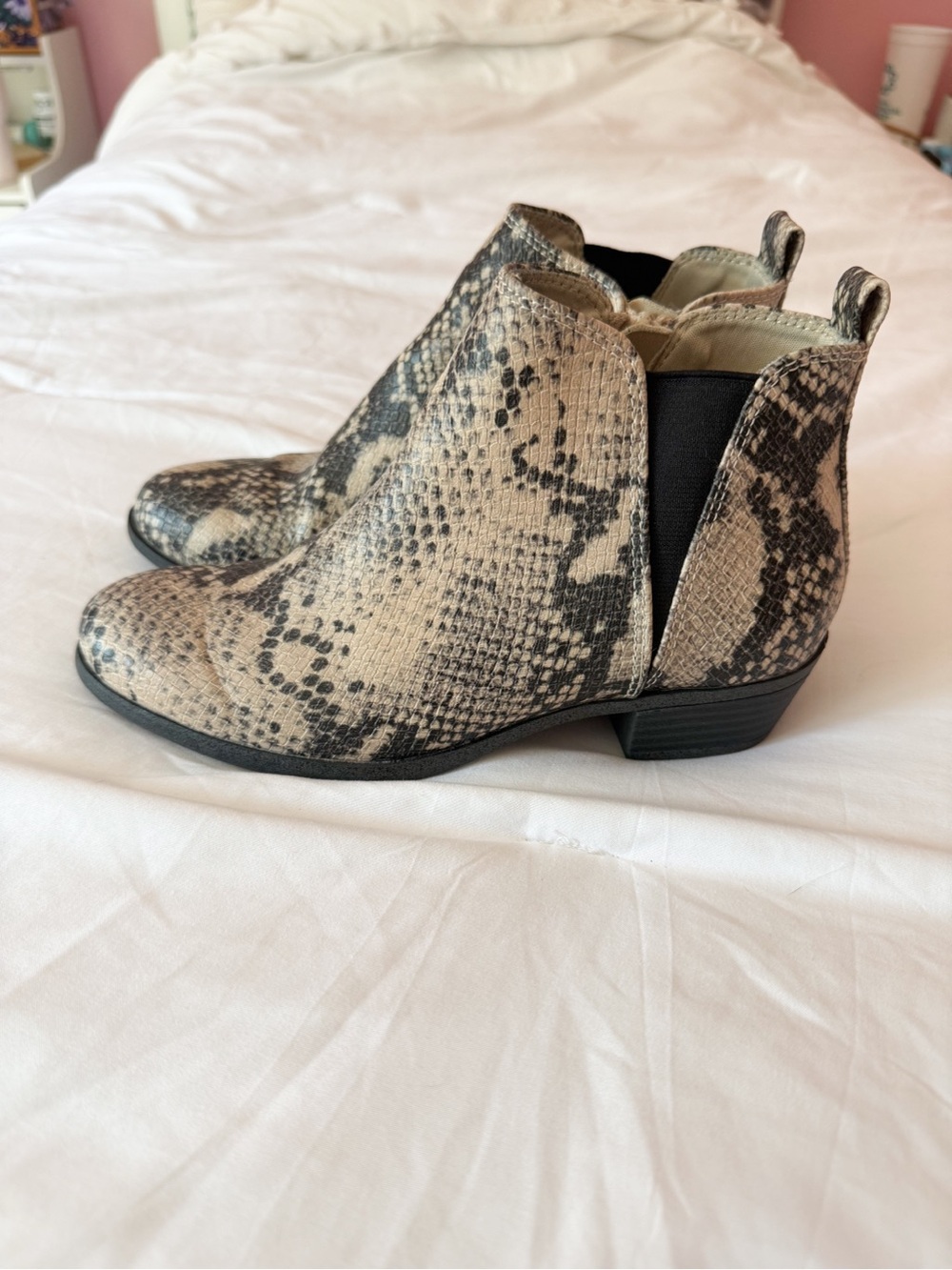 SO Snakeskin Ankle Boots Size 6